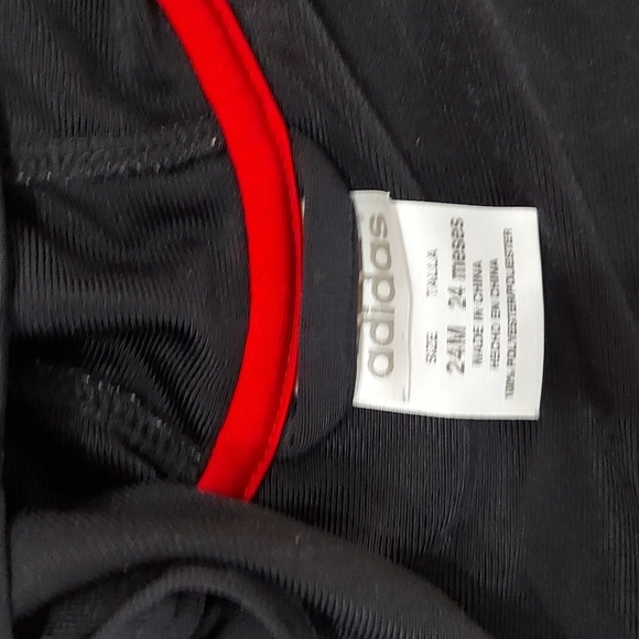 Adidas black & redzip up - Picture 3 of 4
